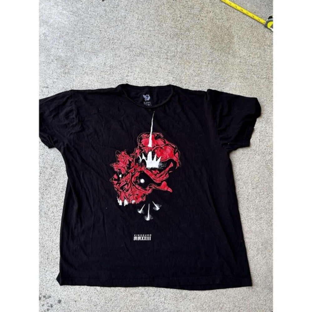 Red‎ Skull And Nails T Shirt By King Guro Black Men's XL